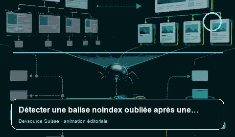 Animation consacrée à « Noindex oublié après refonte : trouver la règle qui le génère »