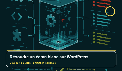 Animation consacrée à « Écran blanc WordPress : qualifier une réponse vide avant… »