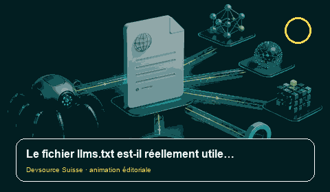 Animation consacrée à « Le fichier llms.txt est-il réellement utile pour être visible… »