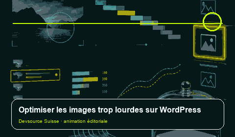 Animation consacrée à « Images WordPress trop lourdes : dimensionner selon leur place réelle »