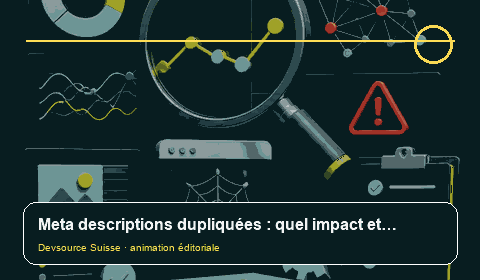 Animation consacrée à « Meta descriptions dupliquées : quel impact et comment les corriger ? »