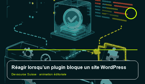 Animation consacrée à « Plugin WordPress bloquant : isoler le conflit sans oublier la… »