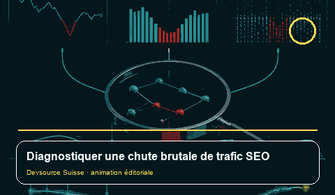 Animation consacrée à « Chute SEO brutale : lire la forme de la baisse avant de modifier… »