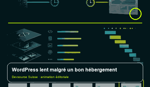 Animation consacrée à « WordPress lent sur un bon hébergement : mesurer où le temps est… »