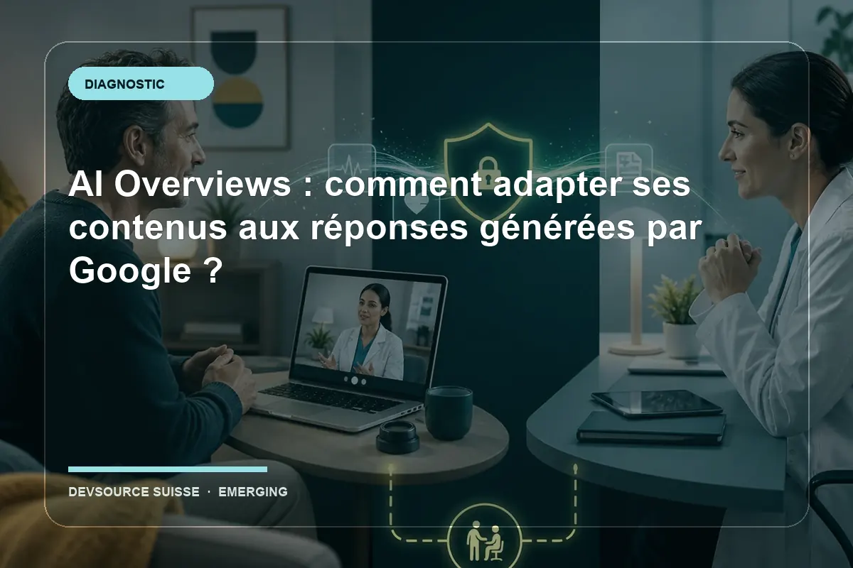 Diagnostic pour « AI Overviews : comment adapter ses contenus aux réponses générées… » dans le contexte d’un site suisse