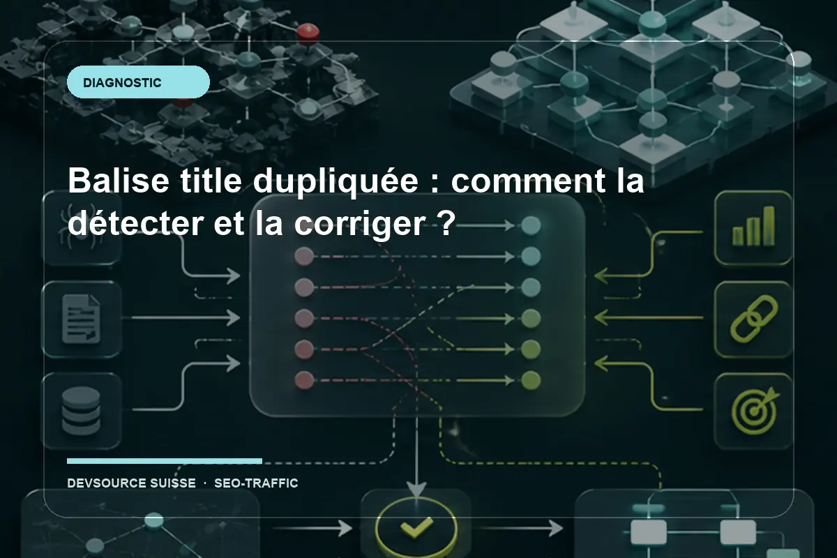 Diagnostic pour « Balise title dupliquée : comment la détecter et la corriger ? » dans le contexte d’un site suisse