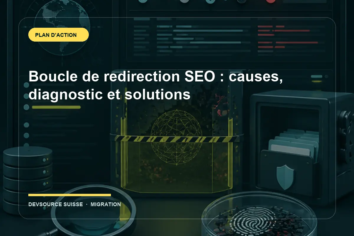 Résolution de « Boucle de redirection SEO : causes, diagnostic et solutions » pour un site exploité en Suisse