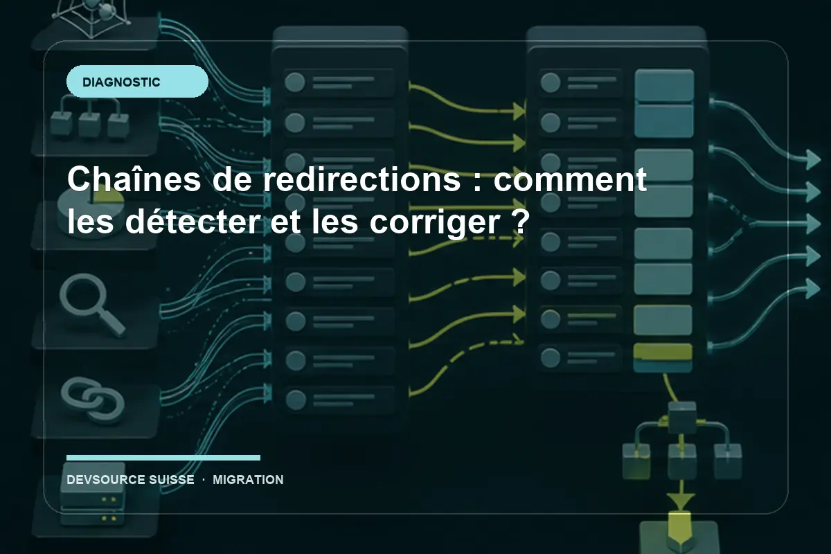 Diagnostic pour « Chaînes de redirections : comment les détecter et les corriger ? » dans le contexte d’un site suisse