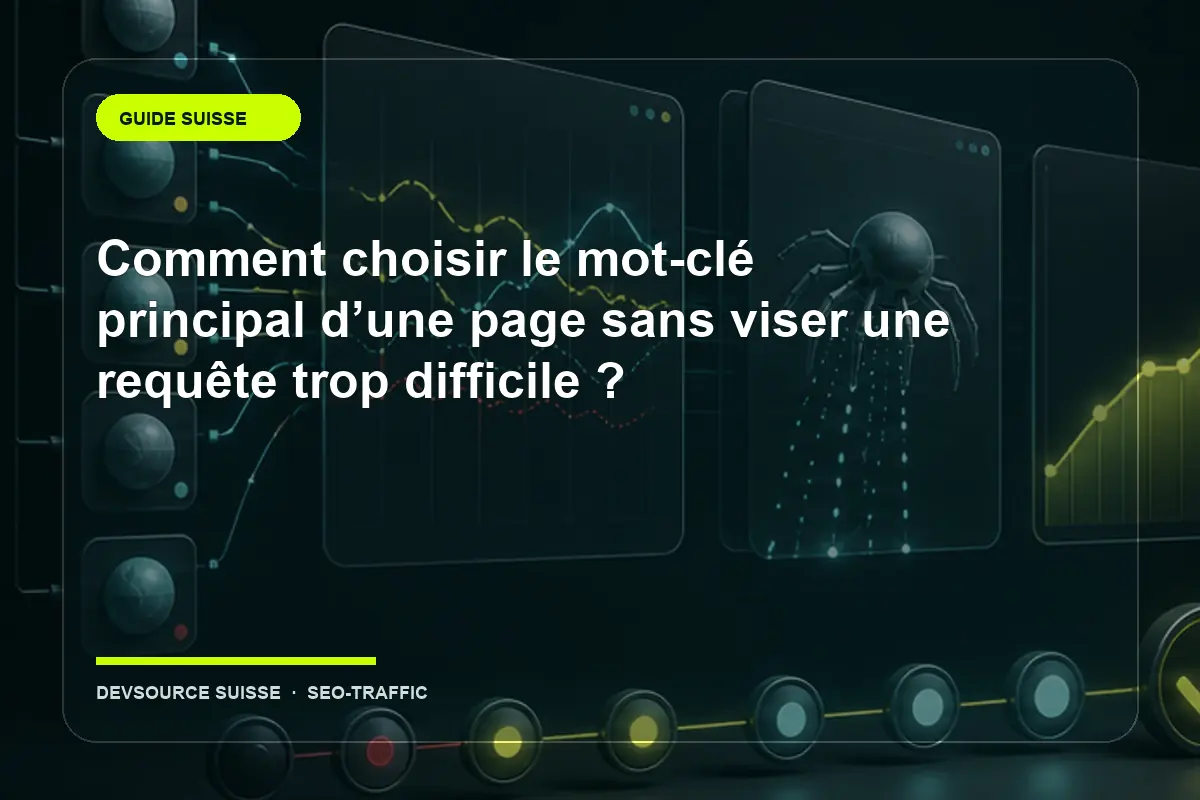 Illustration suisse de l’article « Comment choisir le mot-clé principal d’une page sans viser une requête trop difficile ? »