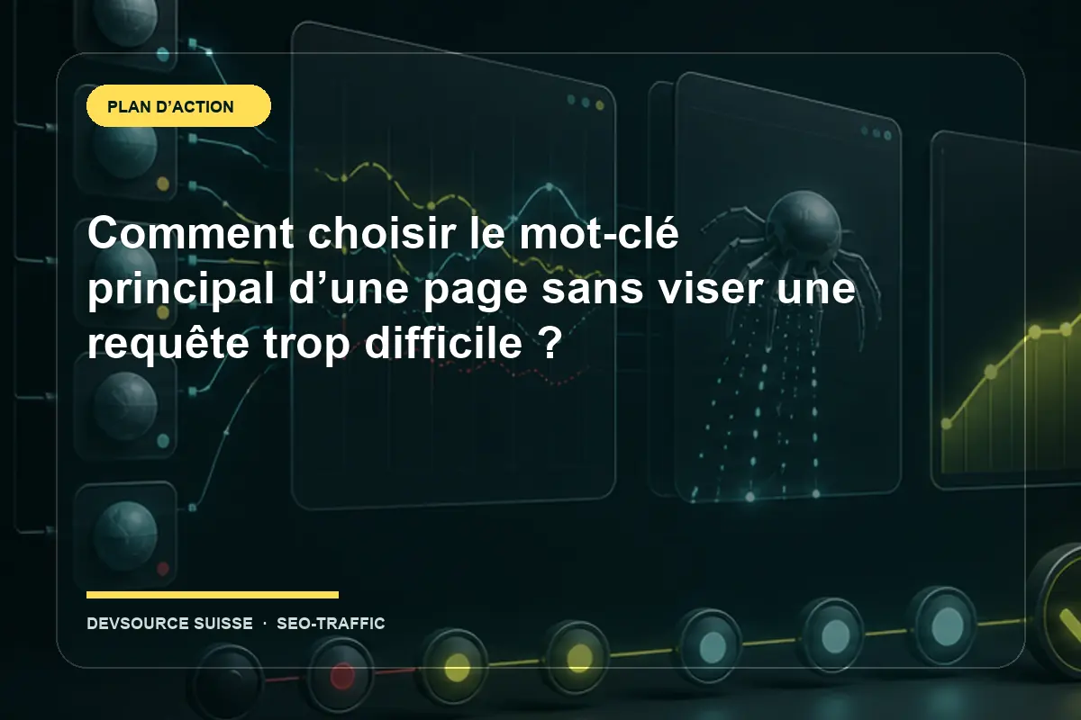 Résolution de « Comment choisir le mot-clé principal d’une page sans viser une… » pour un site exploité en Suisse