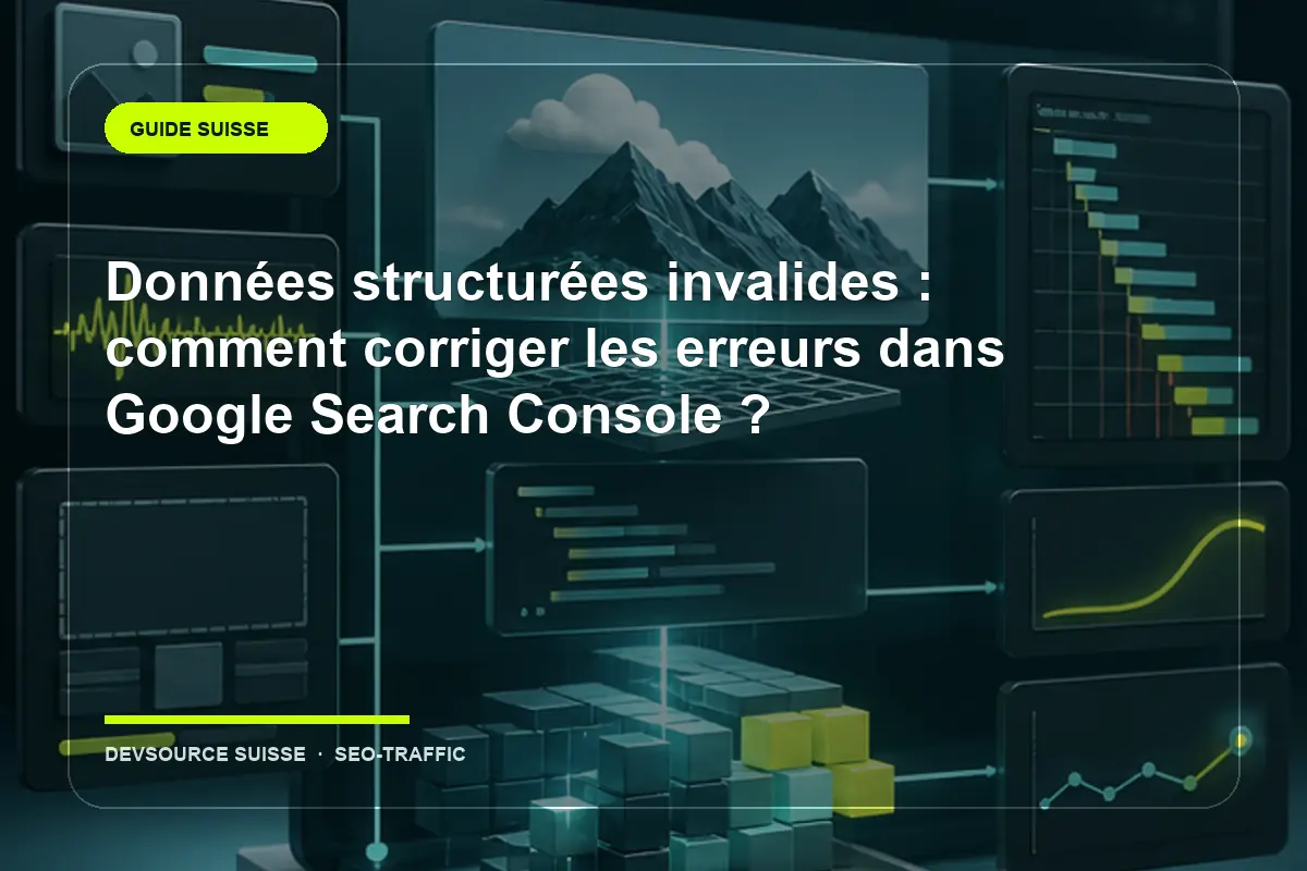 Illustration suisse de l’article « Données structurées invalides : comment corriger les erreurs dans Google Search Console ? »