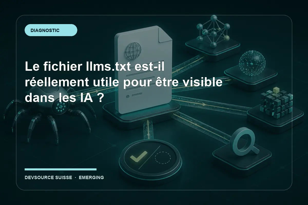 Diagnostic pour « Le fichier llms.txt est-il réellement utile pour être visible… » dans le contexte d’un site suisse