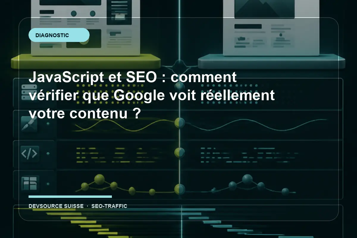 Diagnostic pour « JavaScript et SEO : comment vérifier que Google voit réellement… » dans le contexte d’un site suisse