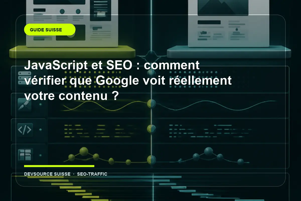 Illustration suisse de l’article « JavaScript et SEO : comment vérifier que Google voit réellement votre contenu ? »