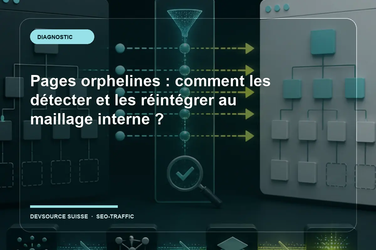 Diagnostic pour « Pages orphelines : comment les détecter et les réintégrer au… » dans le contexte d’un site suisse