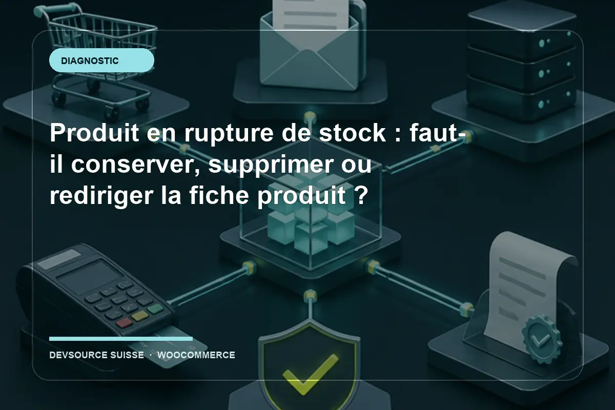 Diagnostic pour « Produit en rupture de stock : faut-il conserver, supprimer ou… » dans le contexte d’un site suisse