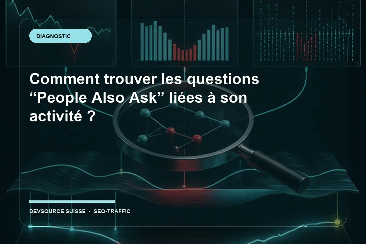 Diagnostic pour « Comment trouver les questions “People Also Ask” liées à son… » dans le contexte d’un site suisse