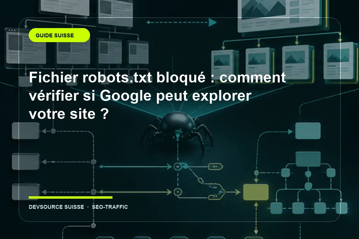 Illustration suisse de l’article « Fichier robots.txt bloqué : comment vérifier si Google peut explorer votre site ? »