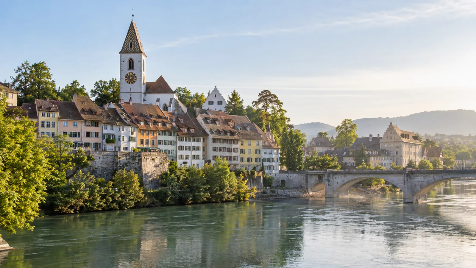 Vue de Aarau, marché local accompagné par Devsource pour le référencement naturel