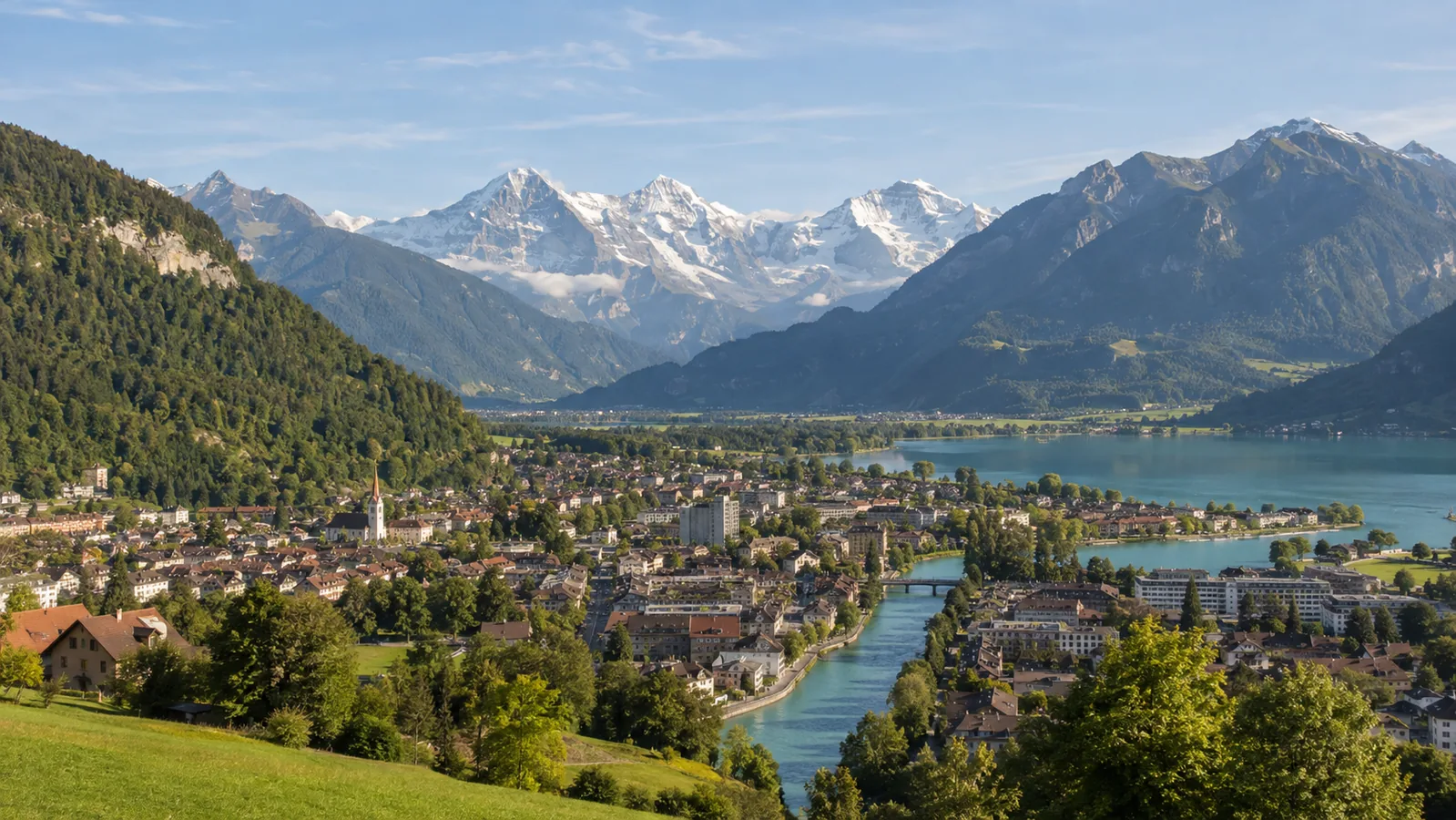 Vue de Interlaken, marché local accompagné par Devsource pour le référencement naturel