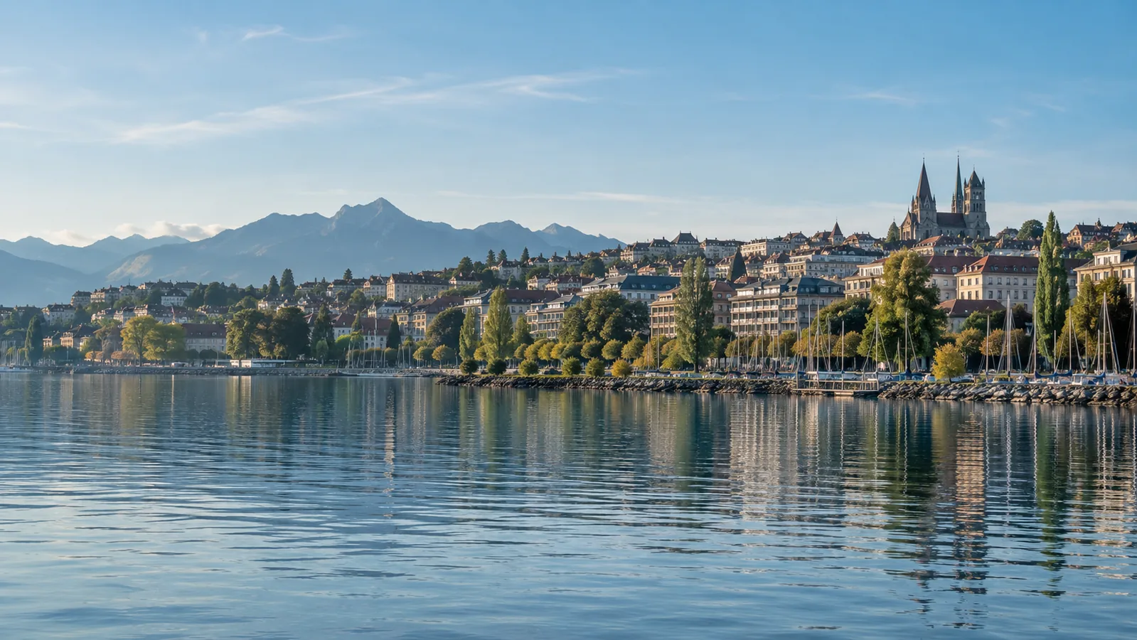 Vue de Lausanne, marché local accompagné par Devsource pour le référencement naturel