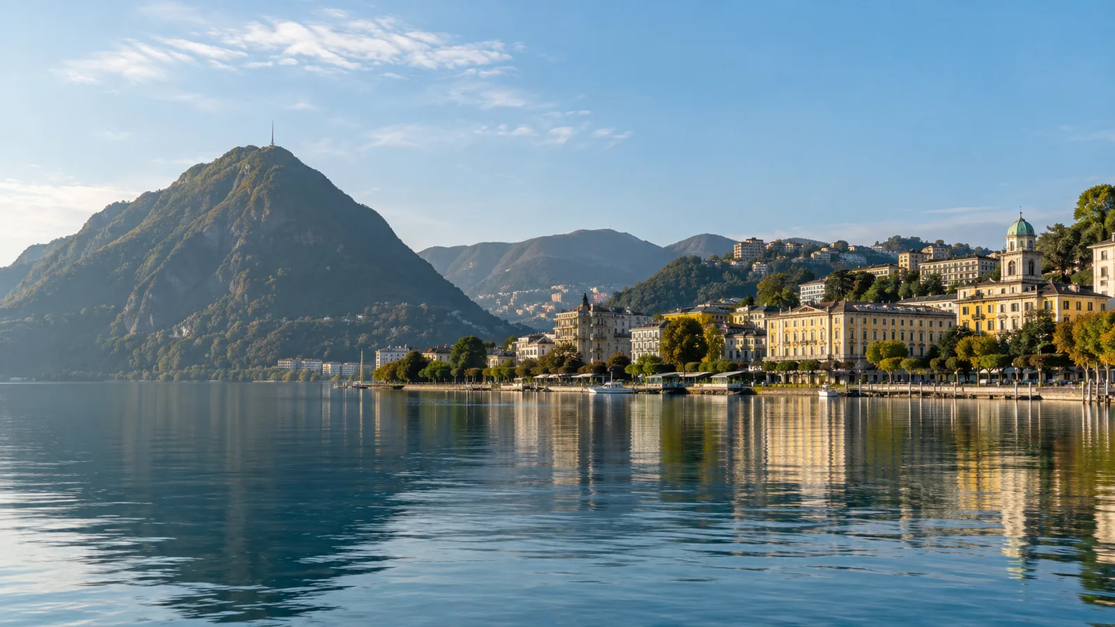 Vue de Lugano, marché local accompagné par Devsource pour le référencement naturel