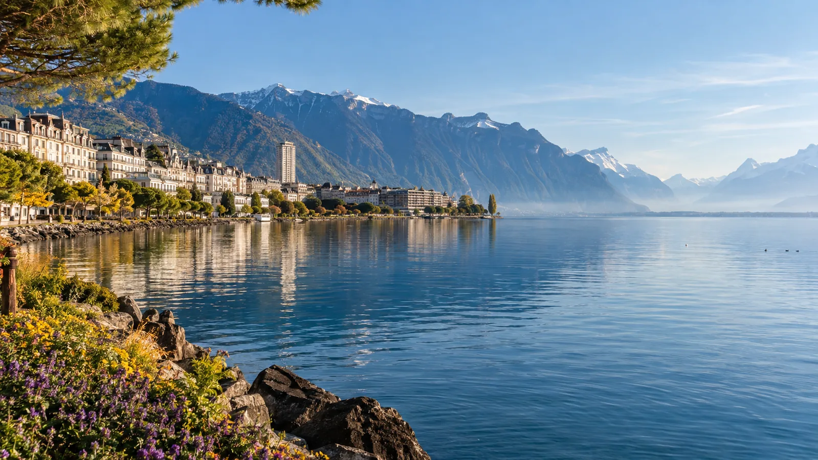 Vue de Montreux, marché local accompagné par Devsource pour le référencement naturel