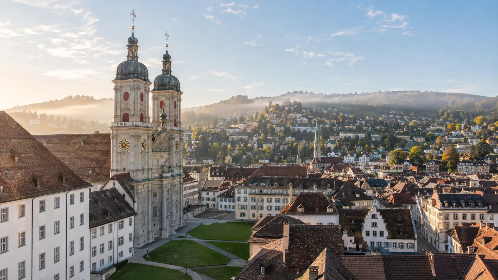 Vue de Saint-Gall, marché local accompagné par Devsource pour le référencement naturel