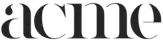 Logo Acmé — version monochrome, référence client Devsource