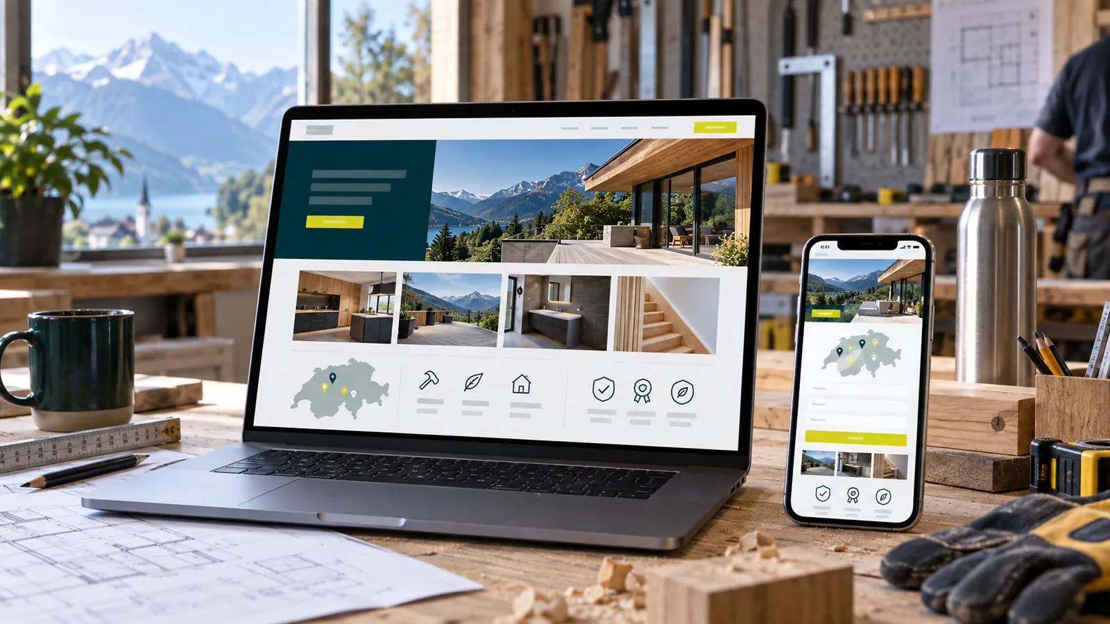 Exemple de site responsive adapté au métier de garagistes en Suisse