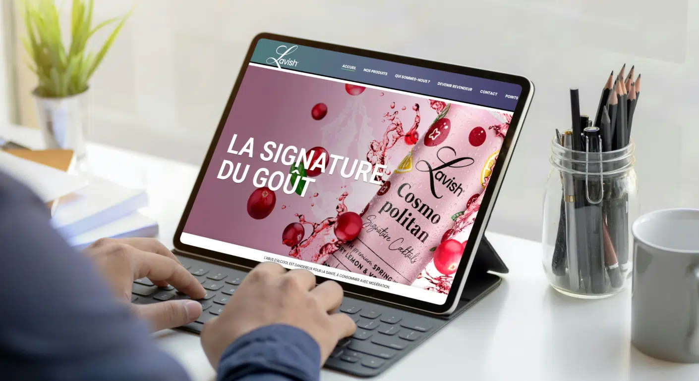 Réalisation Drink Lavish par Devsource