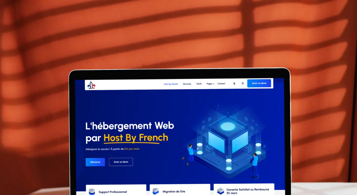 Aperçu du projet Host by French, exemple de lecture hosting · cas 2 par Devsource