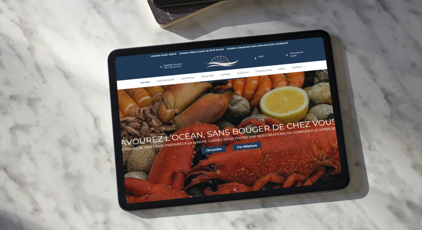 Réalisation Les Délices de la Mer par Devsource